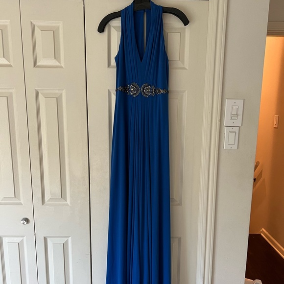 Aidan Mattox | Blue full length gown - Picture 1 of 7